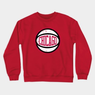 Chicago Retro Ball - Red Crewneck Sweatshirt